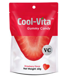 La fragola divertente delle vitamine gommose squisite della frutta ha progettato piccolo 60g a forma di cuore per borsa