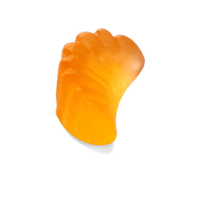 Spuntini dorati gommosi della frutta della pectina di Candy Colleen Fitzpatrick della pectina arancio a forma di frutta